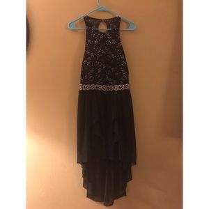 High low black dress